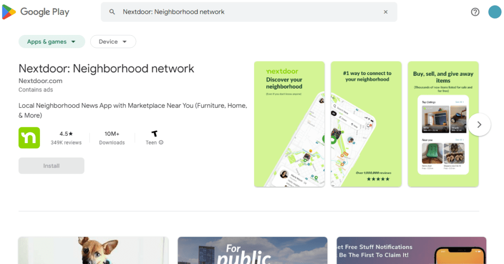 Nextdoor: Neighborhood network