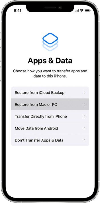 Transfer data from your old iPhone with iTunes