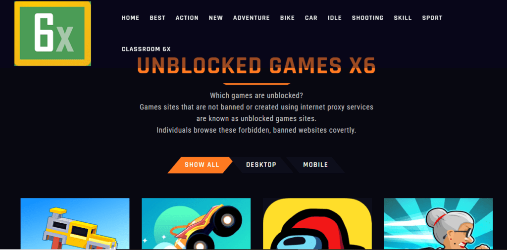 Unblocked Games 6X