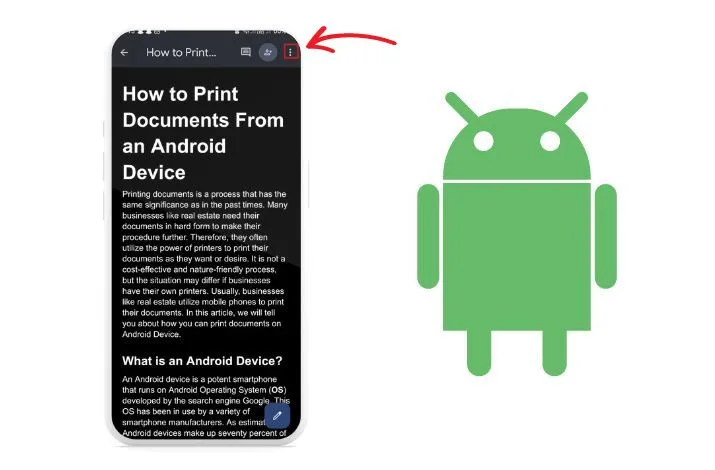 Click on the three dots from the upper right corner.