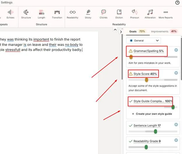 ProwritingAid Grammar spelling